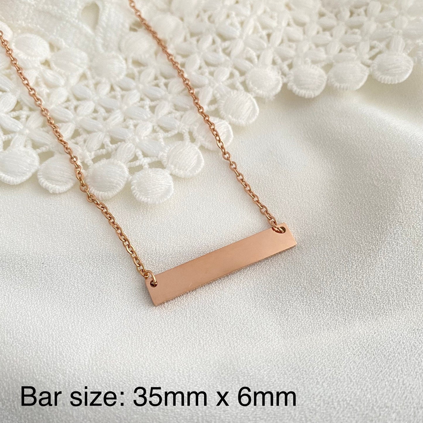 Engraved Personalized Bar Necklace Engraved Bar Necklace Inscribed Necklace Customized Necklace Pendant Customized Gift for Wife Her