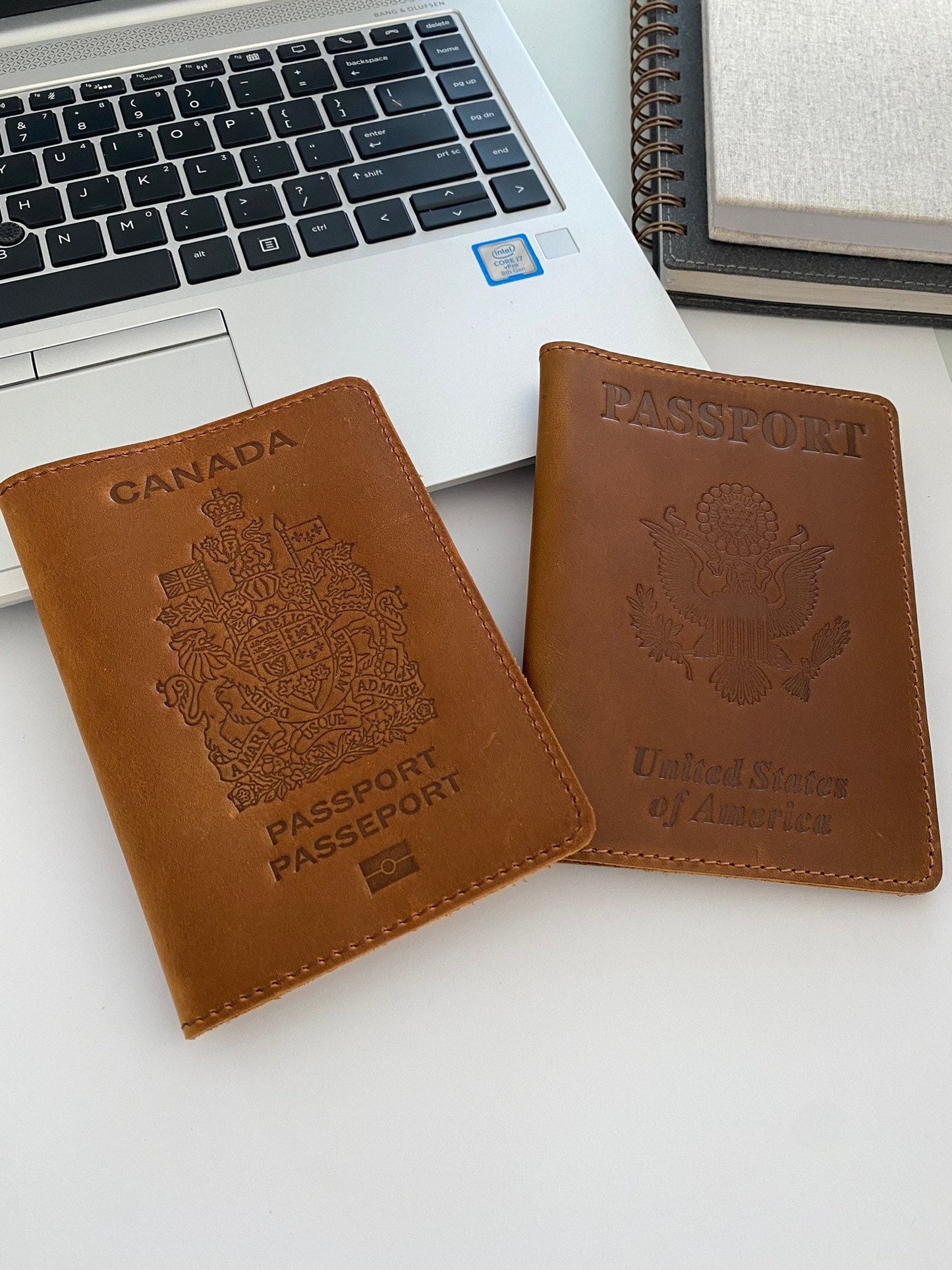 Personalized Engraved Genuine Leather Passport Holder Cover Canada USA Personalized Leather Passport Wallet Travel Wallet Customized Gifts