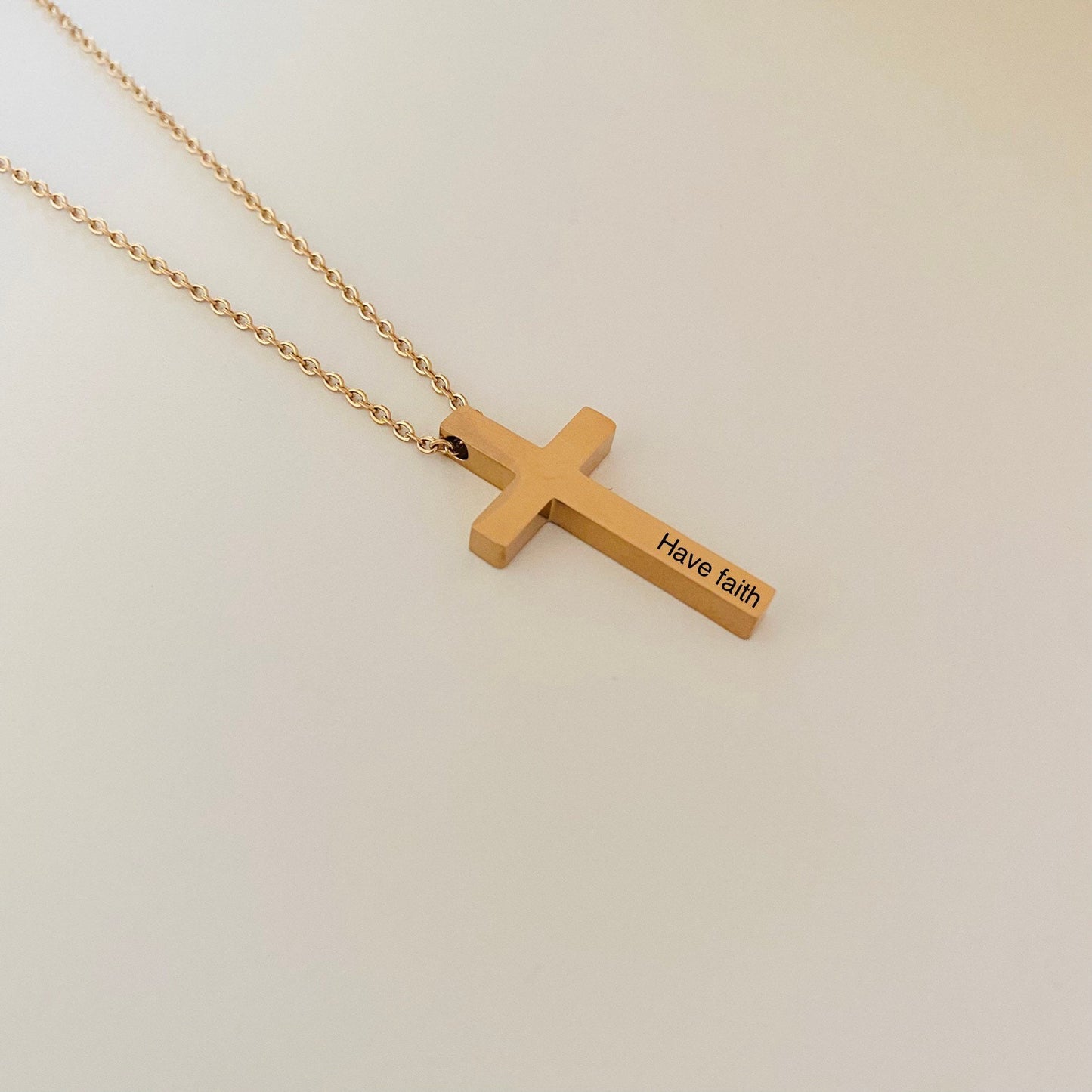 Women's Engraved Cross Pendant Necklace Personalized Cross Necklace Engraved Cross Necklace Customized Necklace Customized Gift for Her