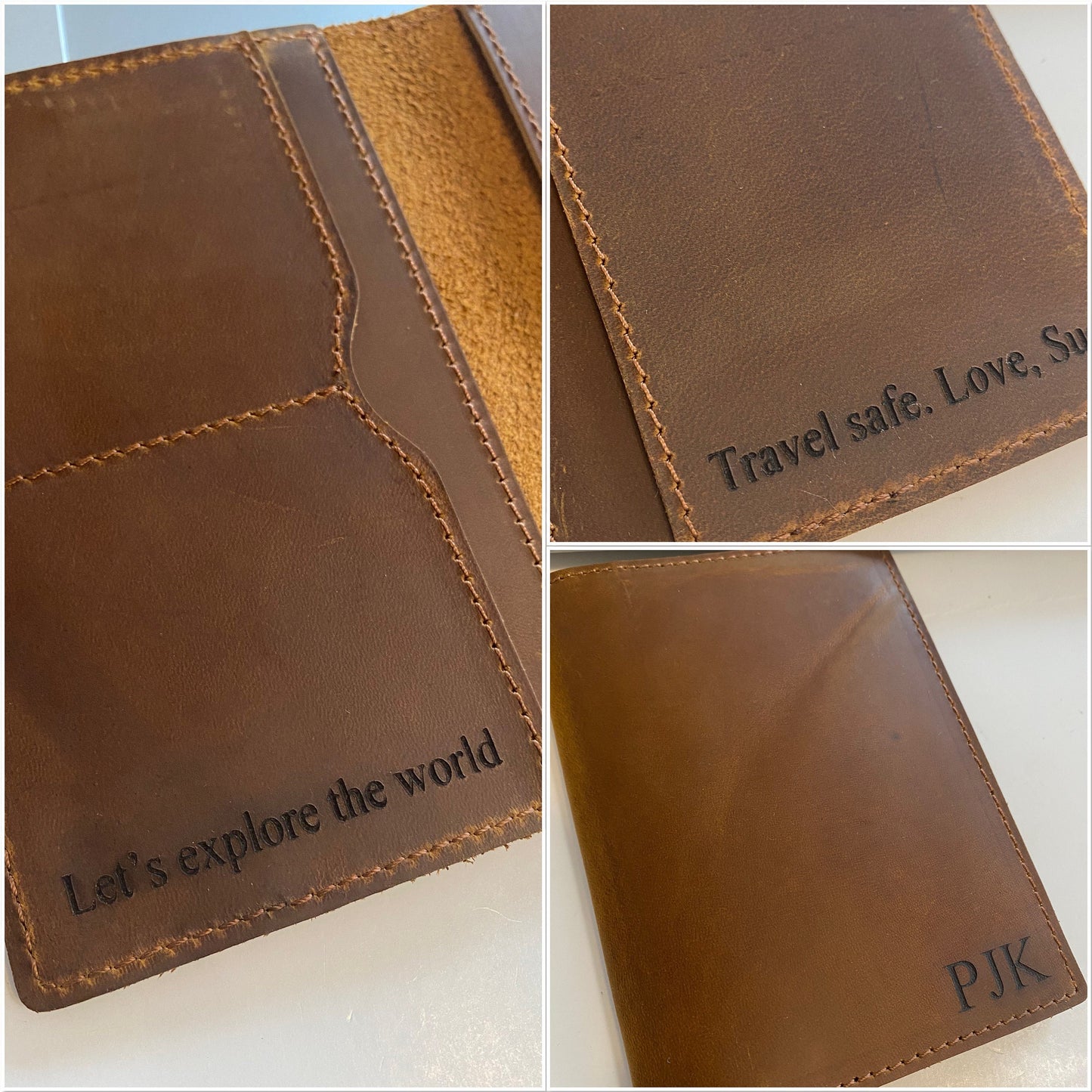 Personalized Genuine Leather Passport Holder