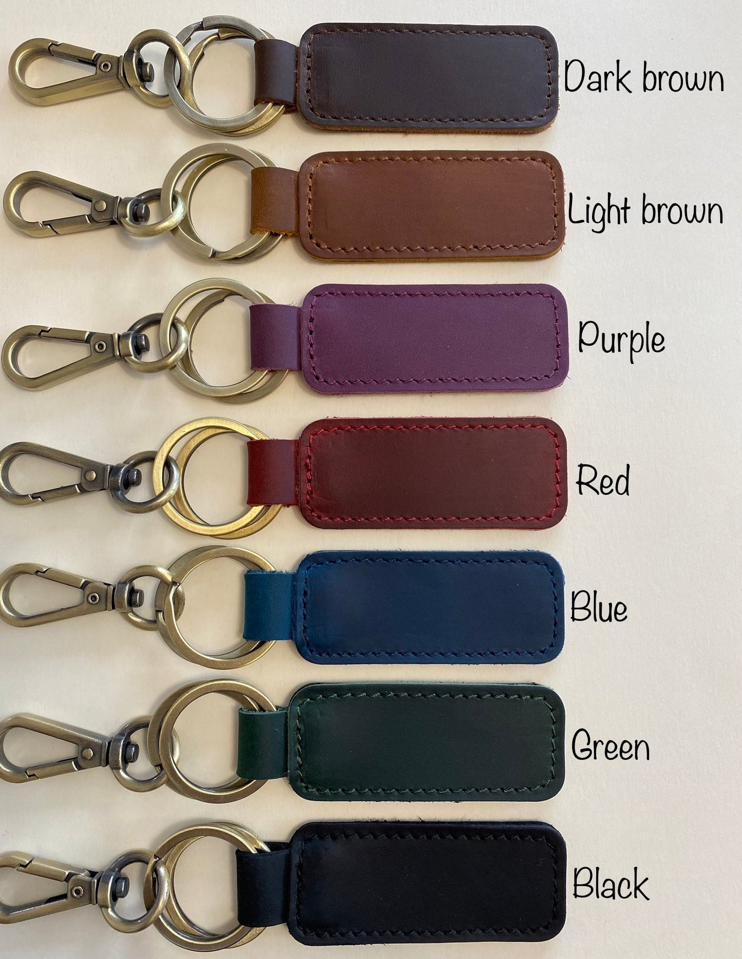 Personalized Leather Keychain