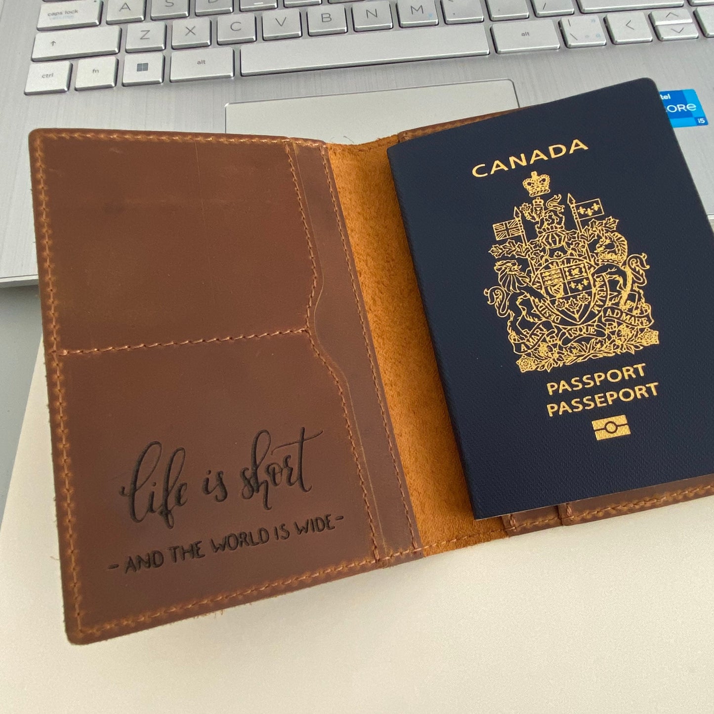 Personalized Genuine Leather Passport Holder