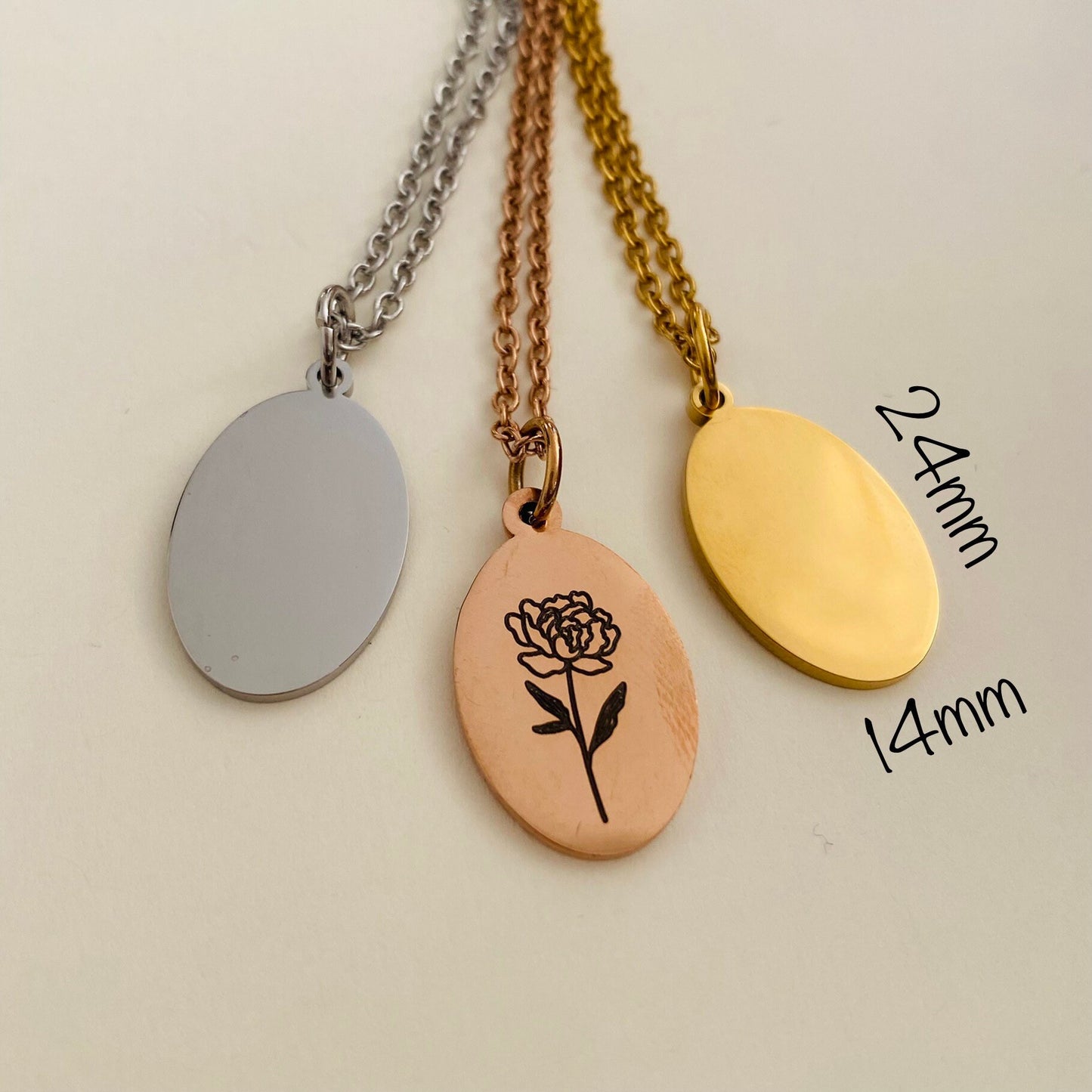 Birth Month Flower Necklace Flower Pendant Necklace Customized Gift Handmade Jewelry Gift for Mom Gift for Grandma Mother's Day Gift