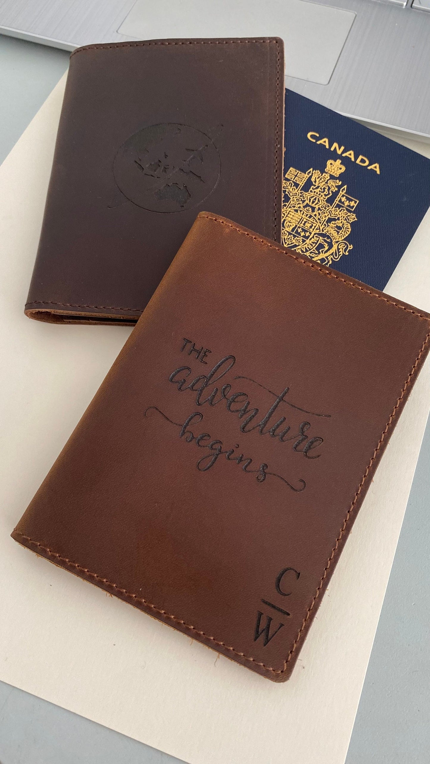 Personalized Genuine Leather Passport Holder