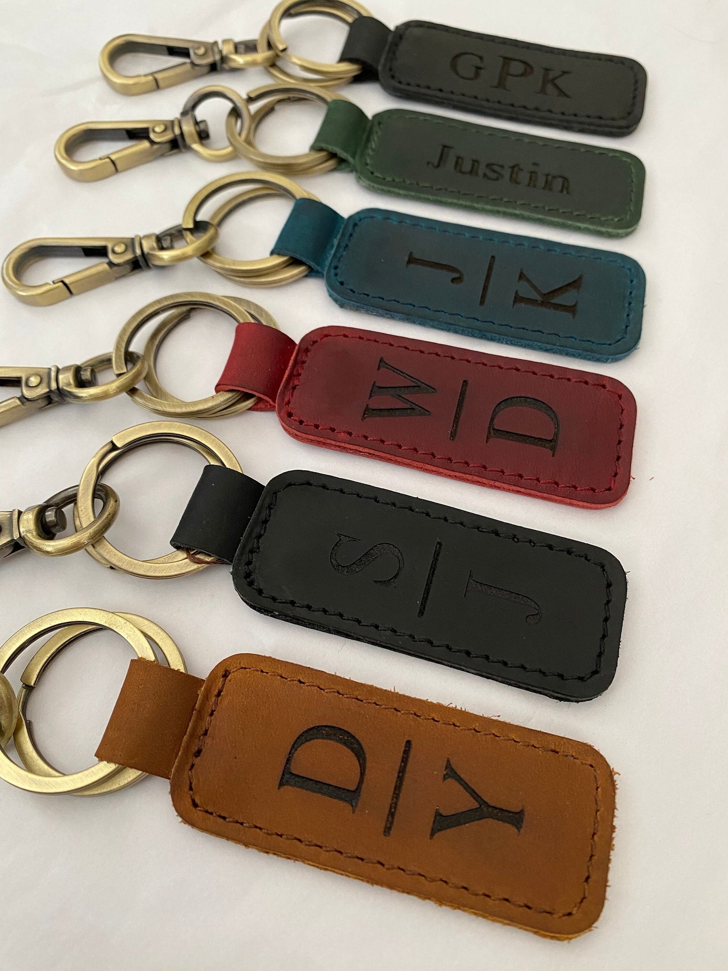 Personalized Leather Keychain