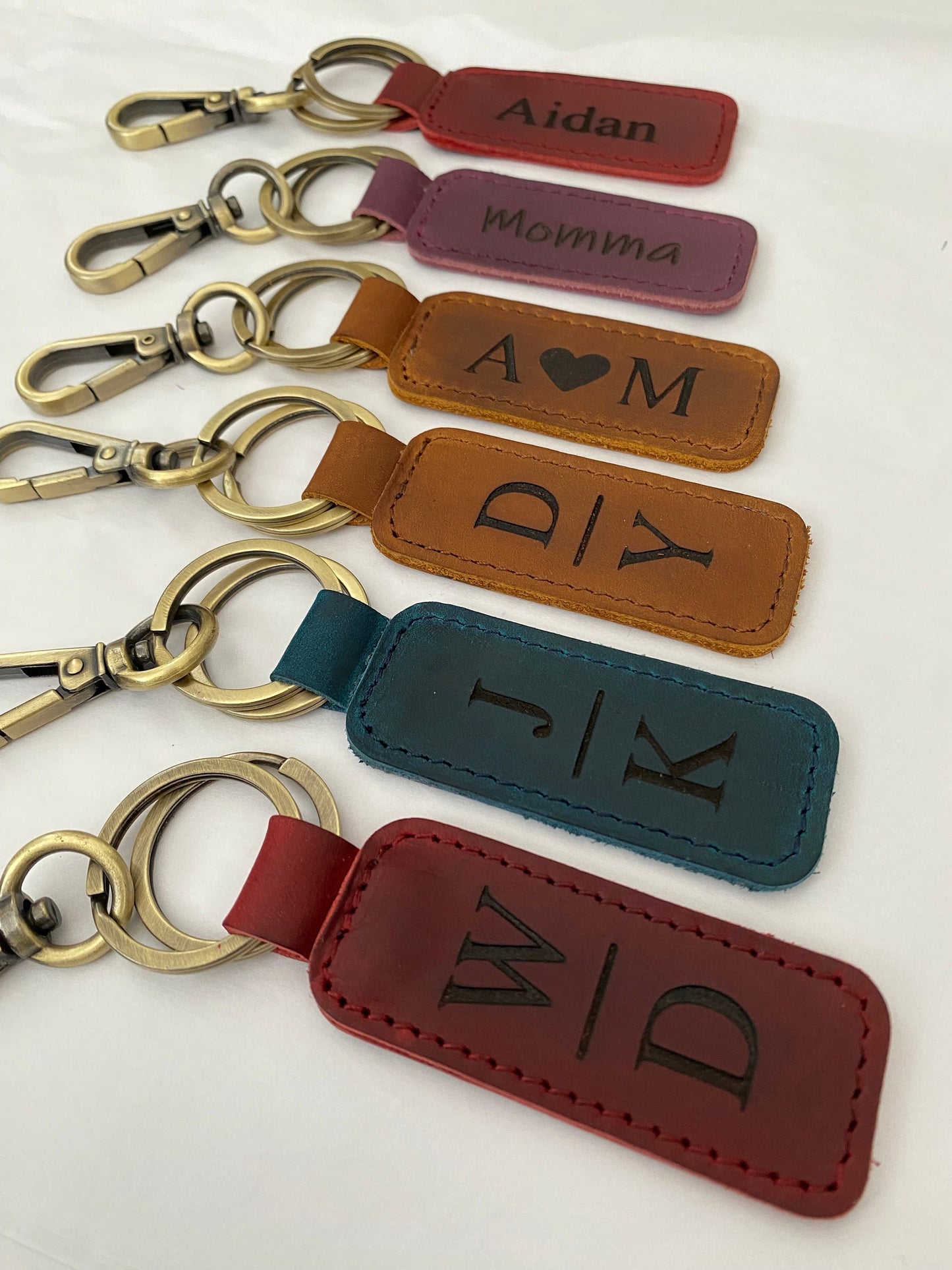 Personalized Leather Keychain