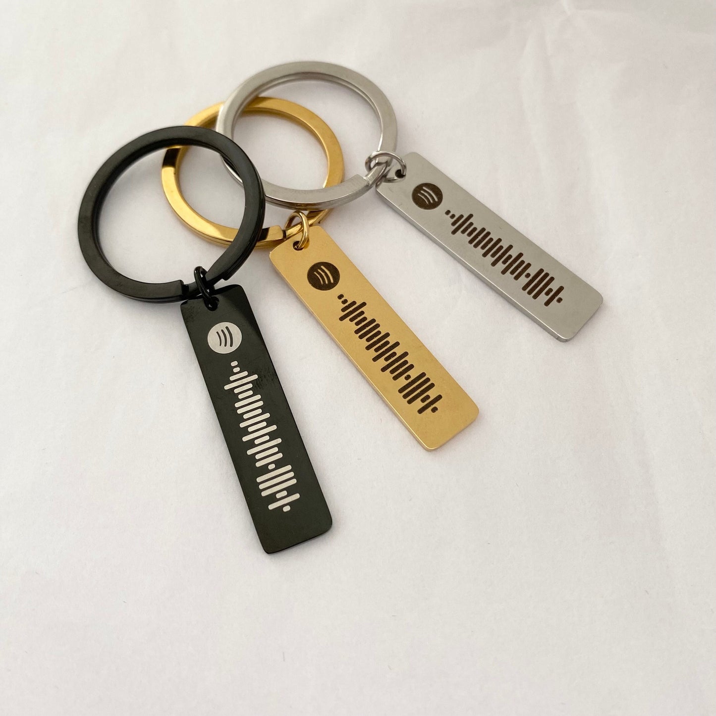 Personalized Music Code Song Keychain Music Song Code Engraved Keychain Engraved Key Chain Customized Gift for Her Him Personalized Gifts