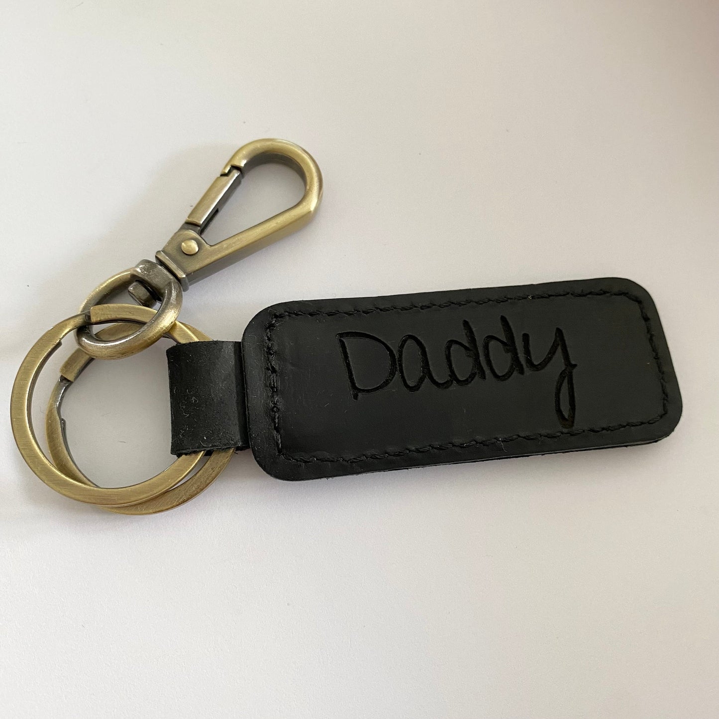 Personalized Leather NAME Keychain Customized Leather Keychain Genuine Leather Key Chain Engraved Keychain Key Tag Gift for her Gift for him